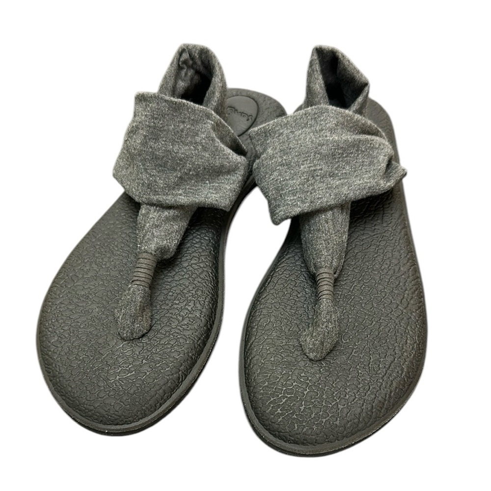Sanuk 1103942 Gray Yoga Sling Sandals Size 8 comfort Yoga‎ Mat Footbed Boho